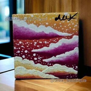 Mini Sky Painting (Y004) - Handmade Oil on Canvas